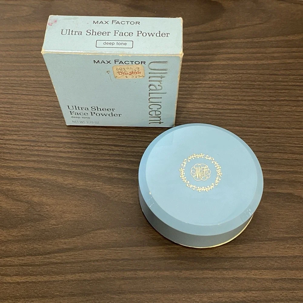 VTG Max Factor UltraLucent Ultra Sheer Face Powder NIB Deep Tone 60s/70s